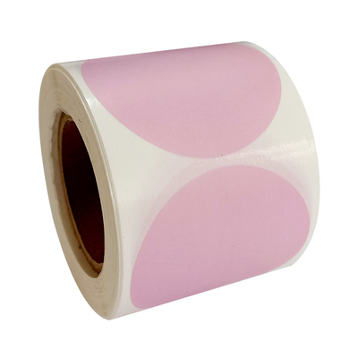 2'' Pink Circle Direct Thermal Sticker Labels Roll Compatiable With Zebra Rollo