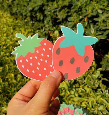 Printing Waterproof Kiss Cut Stickers Cute Strawberry Fruit Packaging Label