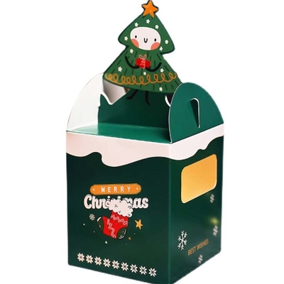 Odm Christmas Eve Apple Gift Packing Box Santa Claus Candy Box 1000gsm