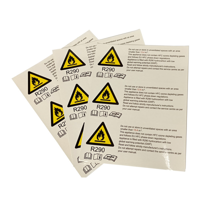 Waterproof Safety Operation Warning Sign Sticker Labels